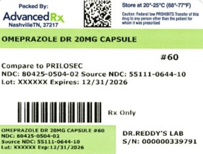 Omeprazole Dr 20mg #60 (Omeprazole Dr 20mg 80425 0504 02)